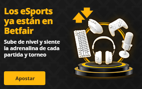 Banner promocional de Betfair España destacando eSports y opciones de apuestas
